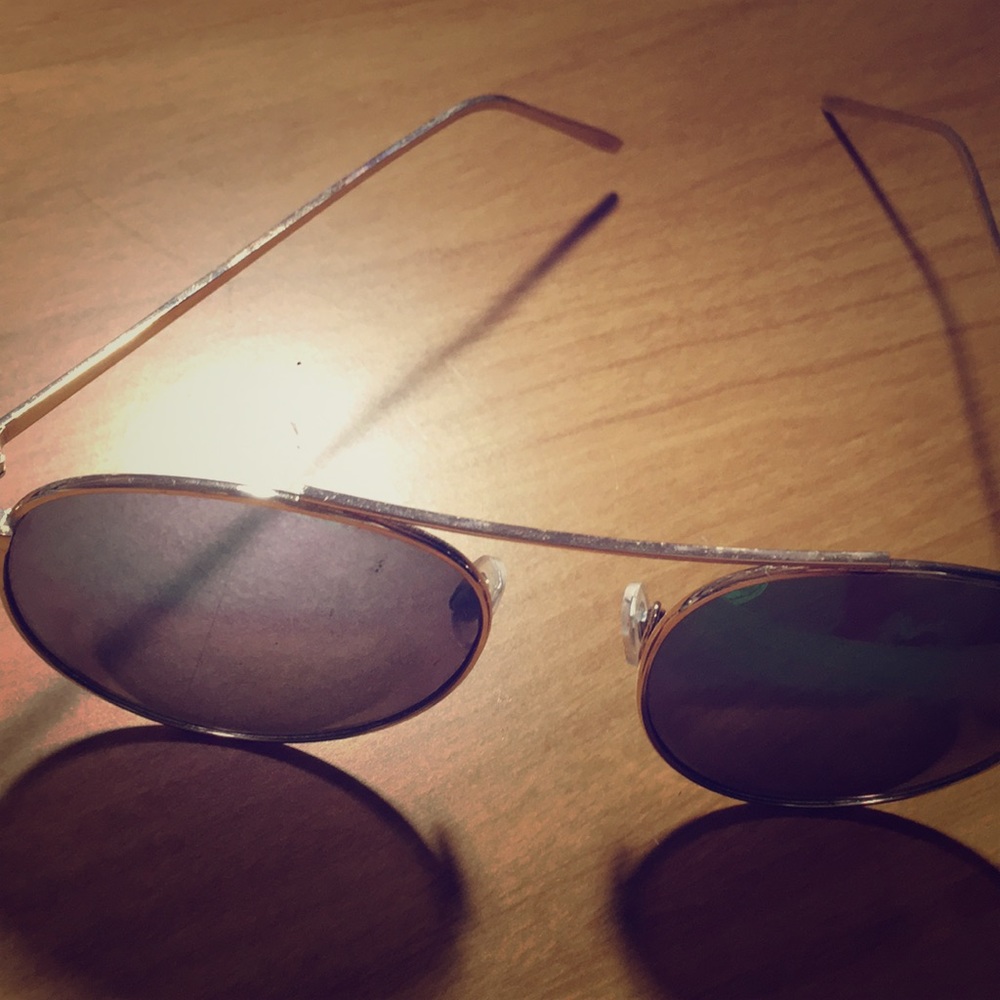 Circular colorful lenses sunglasses